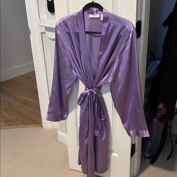 Lavender Satin Robe - Picture 1 of 1
